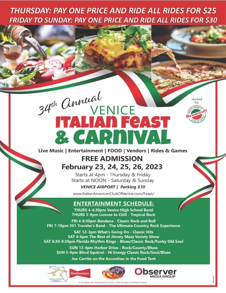 Venice Italian Feast & Carnival 2023 Venice, FL FL Carnivals